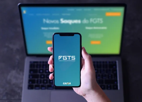 Aplicativo do FGTS representando antecipação do FGTS.